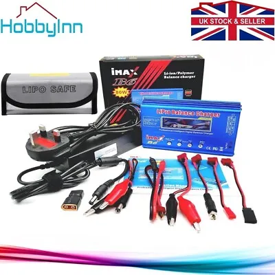 RC Lipo Battery Charger IMax B6 Li-ion LiFe NiMh Balance + Power Supply Lipo Bag • £34.99