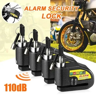 Motorcycle Alarm Disc Lock Motor Bike Brake Security Electric Rotor Lock Bicycle • $28.99