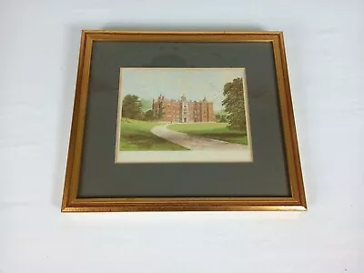 Antique Framed Print Of Beaudesert Hall Estate Cannock Chase Staffordshire • £9.99