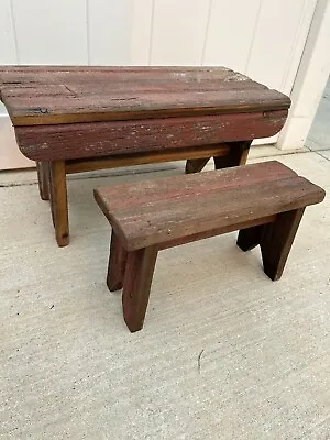 Vintage Repurposed Barnwood Step Stools • $127.49