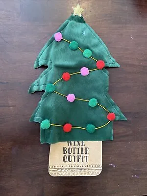 Christmas Tree Wine Bottle Outfit • £1.92