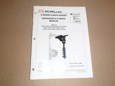 McMillen X-Series Earth Auger Operator's & Parts Manual • $10.86