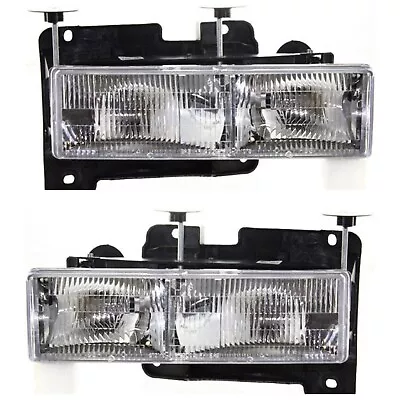 Headlight For 1988-1999 Chevrolet C1500 Driver And Passenger Side • $51.98