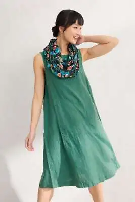 Seasalt Women's Dress - Green Cresting Waves Sleeveless Linen Dress - Regular -  • £48.75