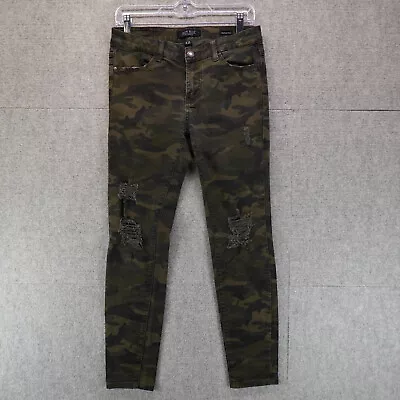 Judy Blue Jeans Women's 29 (29x27 Measured) Green Camo Skinny Fit Stretch Denim • $32