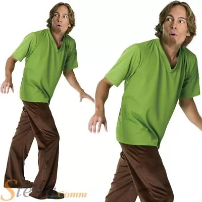 £38.49 • Buy Mens Shaggy Scooby Doo Cartoon Fancy Dress Costume & Wig