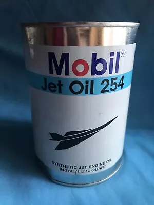 New 1 Quart Mobil Synthetic Jet Engine Oil 254 Full / Sealed Can Exp. May 2017 • $16