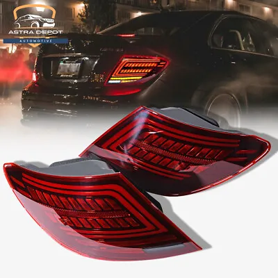 RED LED Tail Light Assemblies For Mercedes W204 C300 C250 C63 AMG 2007-2014 2PCS • $332.98