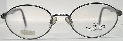 Vintage Valentino V466 Oval Frame Eyeglass 90s Specs Eyewear V Side Logo • $120.38