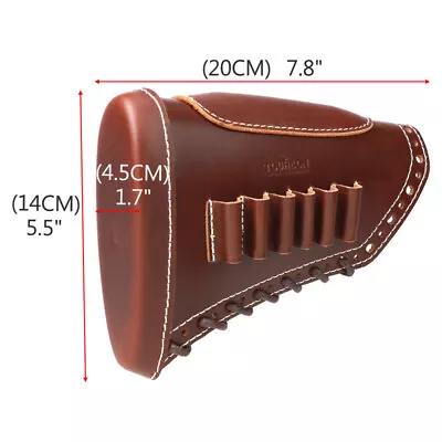 TOURBON Leather Recoil Pad Rifle Cheek Rest Riser Shells Holder Buttstock Cover • $48.59