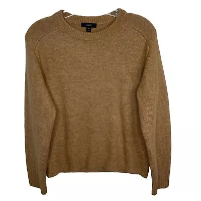 J.CREW Relaxed Saddle Sleeve Crew Neck Sweater XS Camel Tan  BD413 Alpaca Blend • $25