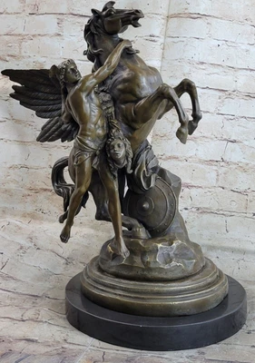 $399 • Buy PERSEUS & PEGASUS Greek Mythology Hero Statue Sculpture Bronze Figurine Deal NR