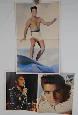 5 Elvis Presley  Vintage  Magazine Center Fold Poster 7 Photo Combinations • $19.95