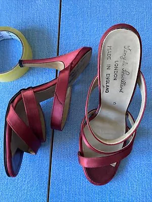 £14.99 • Buy Vintage 70s Terry De Havilland Raspberry Pink Strappy Stiletto Sandals Size 5/38