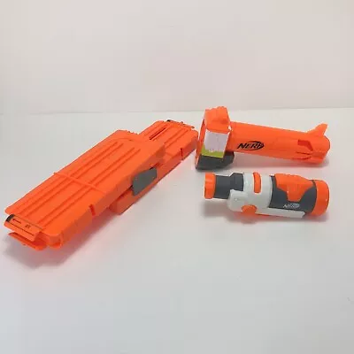 Nerf N-Strike Modulus Blaster Attachments Long Barrel Dual 12 Magazines & Scope • $17.19