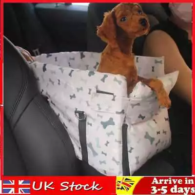 £16.39 • Buy Dog Safe Car Seat Armrest Box Booster Pet Carriers Kennel Bed Bag (Bone)
