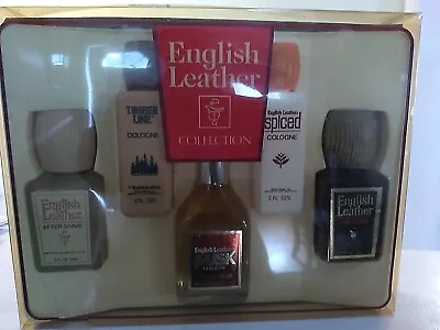 Vintage 1980s English Leather Cologne After Shave Gift Set ~ Spiced Musk ~ • $99