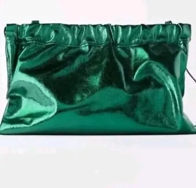 Metallic Dark Green Zara Clutch • $61.86