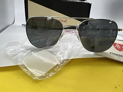 AO American Optical Original Pilot Silver Grey Lens Options New Sunglasses • $169