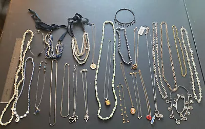 VINTAGE TO NOW COSTUME Necklace LOT- Avon- More  - 27 Items!! • $15.99