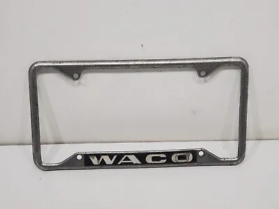 Vintage Waco Texas Car Dealer License Plate Frame Bezel Retro Car Lot Original • $63.71