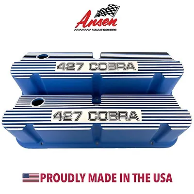 Ford 427 Cobra Pentroof Small Block Ford 289 Blue Valve Covers Black Logo • $295