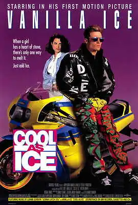 COOL AS ICE Movie POSTER 27x40 Vanilla Ice Kristin Minter Michael Gross Sydney • $17.98