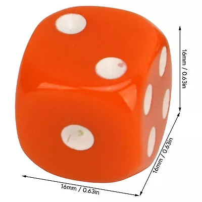 30Pcs Dice Set 6 Sided Round Corner White Number Dots Plastic Portable Game Dice • $32.47