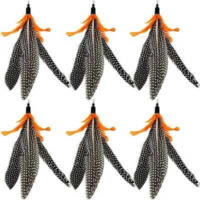 Cat Feather Toys Refills Cat Wand Replacement Feathers 6 PCS Natural Da Bird  • $17.56