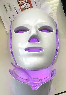 £24.99 • Buy Facial Infrared 7 Colour Led Light Therapy Anti Wrinkle Beauty Mask Face Neck Bn