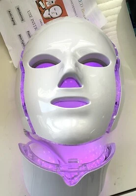 £24.99 • Buy Facial Infrared 7 Colour Led Light Therapy Anti Wrinkle Beauty Mask Face Neck Bn