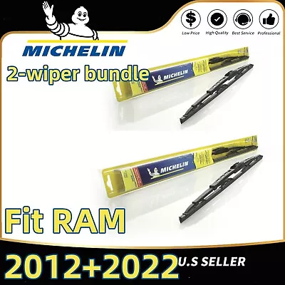 For Michelin Wiper Blades Set For RAM 1500/2500/3500 2012-2022  FRONT Left Right • $22.96