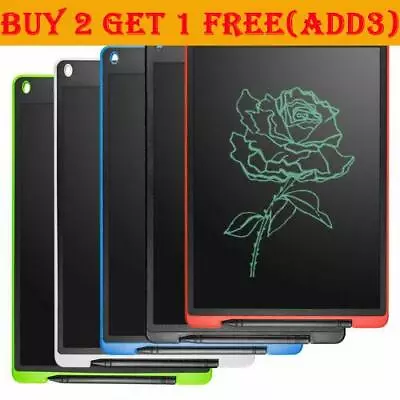 12  Electronic Digital LCD Writing Tablet Drawing Board Graphics Kids Gifts Toys • £6.79