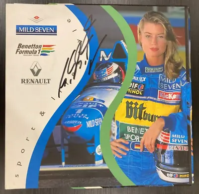 Michael Schumacher Signed Autograph 1995 Benetton Formula 1 Press Kit Media Map • $899