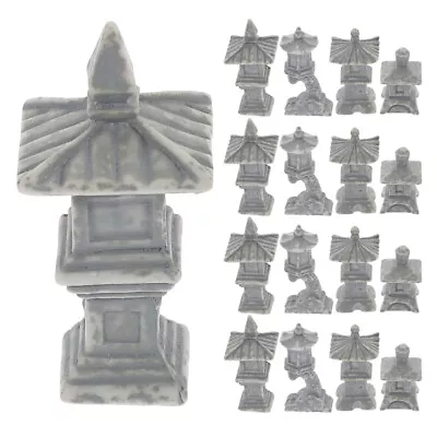  Zen Garden Pagoda Fairy Figurines Miniature Stone Lantern Desktop • $9.25