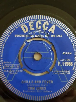 £219 • Buy Tom Jones,DEMO,EX,Chills And Fever/Breathless,Decca,1964,Mod,Rock N Roll,Soul.