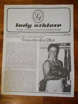 LADY ATHLETE Female Bodybuilding Muscle Booklet LISA ELLIOTT 8-80 • $12.50
