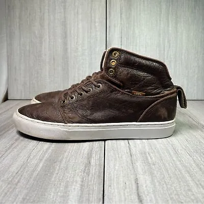 Vans Alomar OTW Brown Leather High Top Skate Sneaker Casual Shoe Mens Size 9 • $35