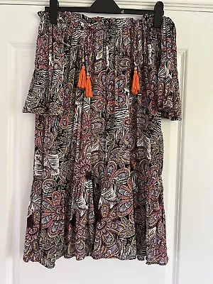 MW By Matthew Williamson 00838 Print Off Shoulder Dress Size S New • £8.99