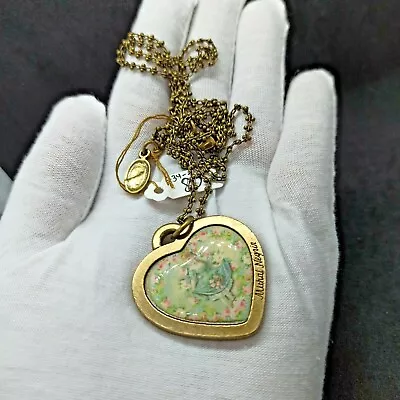 Michal Negrin Necklace Heart Pendant Long Vintage Victorian Girl Signed Gift New • $63.20