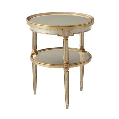 Theodore Alexander Jewel Of Venice Side Table - Silvered & Gilt Verre Églomisé • $2060