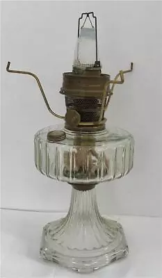 1934 Aladdin Clear Beta Crystal Cathedral Oil Lmap Model B107 W/ Burner & Mantle • $27