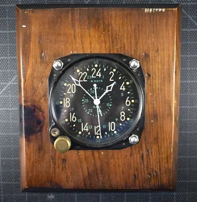 Vintage Waltham Military 8 Days Civil Date Aeronaval Plane Clock #h15 • $467.06