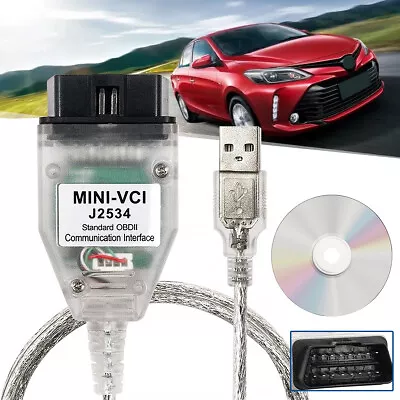 2022 V17 J2534 Mini VCI Cable For Toyota/Lexus Scion Techstream OBD2 Diagnostic • $30.59