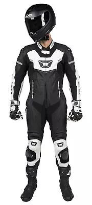 Cortech Revo Sport Air Mens Leather Motorcycle 1-Pc Suit Black/White SM • $385.16