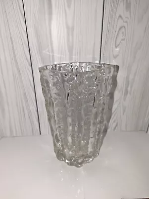 Mikasa Glass Vase Frostfire 9.5   • $20