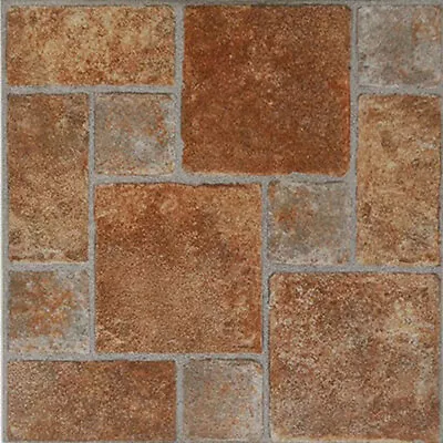 Paver Stone Vinyl Floor Tiles 20 Pcs Self-Adhesive Flooring - Actual 12'' X 12'' • $26.99