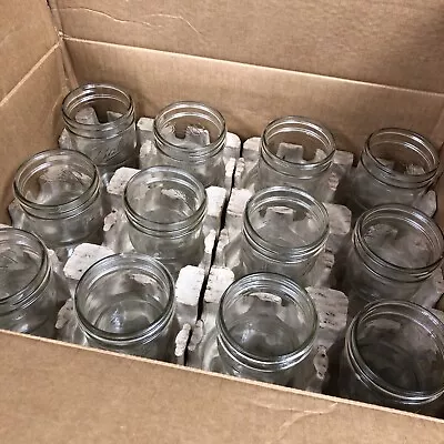 12 Pack Ball Nesting Mason Jar Drinking Glasses 16 Oz New (NO LIDS) • $49.99