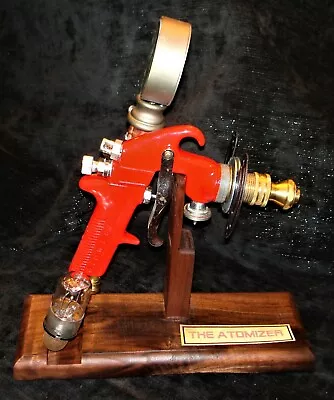 Steampunk Unique Metal Tube Space Ray Gun W/ Walnut Stand Eyepiece 1 Of A Kind  • $895