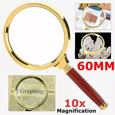 60MM Magnifying Glass 15x Magnifier Reading Loupe Jewellery Aid Big Handheld UK • £2.99